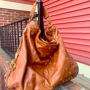 Rebecca Minkoff eyelet brown Nikki hobo